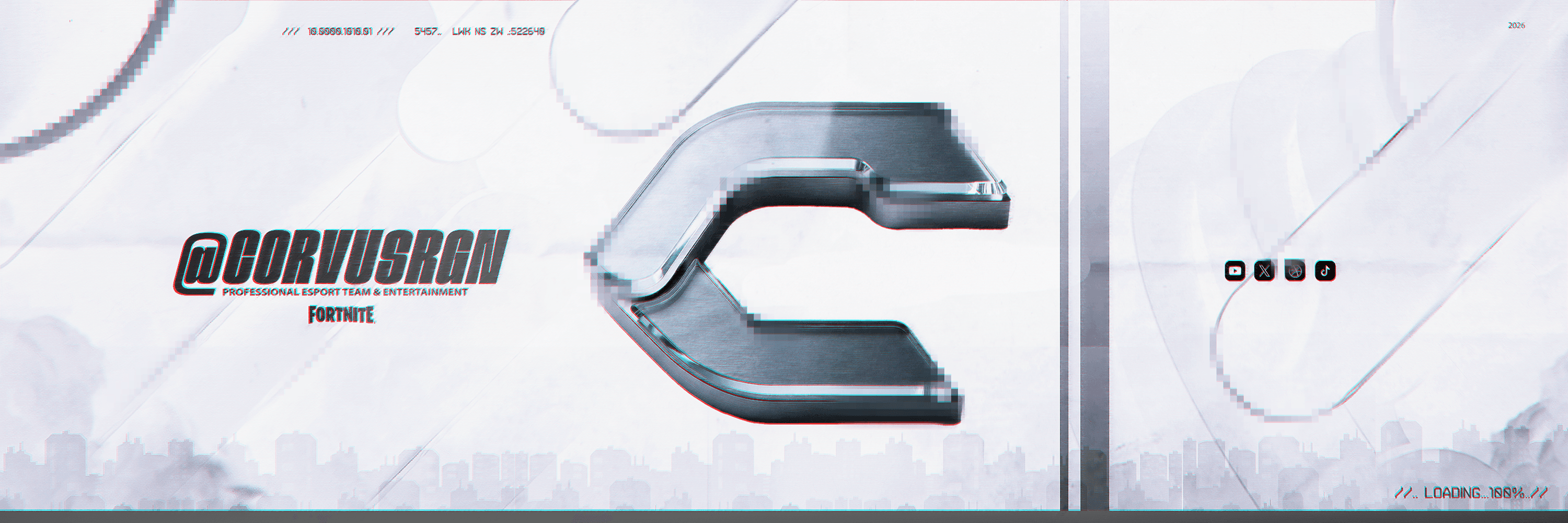 Corvus Region banner with a brushed metal 3D C logo on a white backdrop